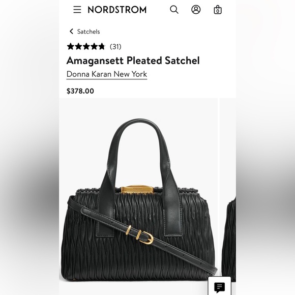 Donna Karan Amagansett Pleated Satchel - Picture 3 of 14